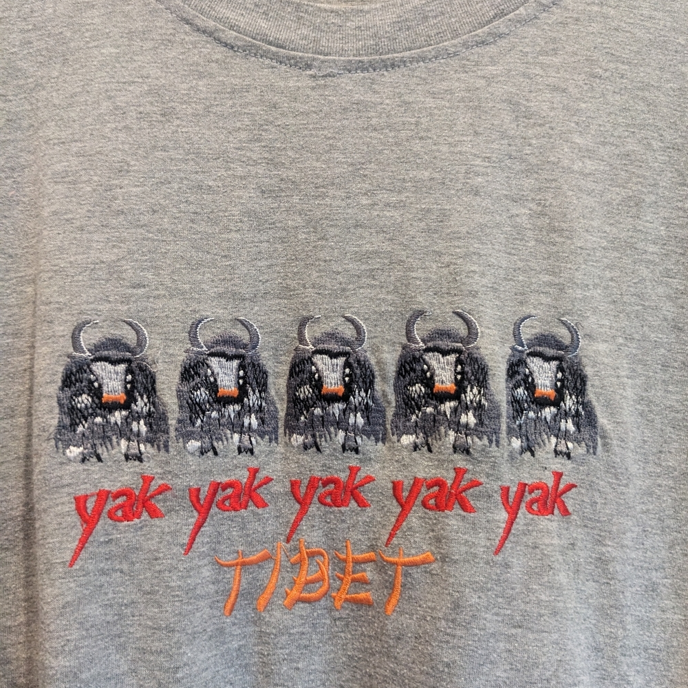 Vintage 90s Embroidered Tibet Tourist Tee